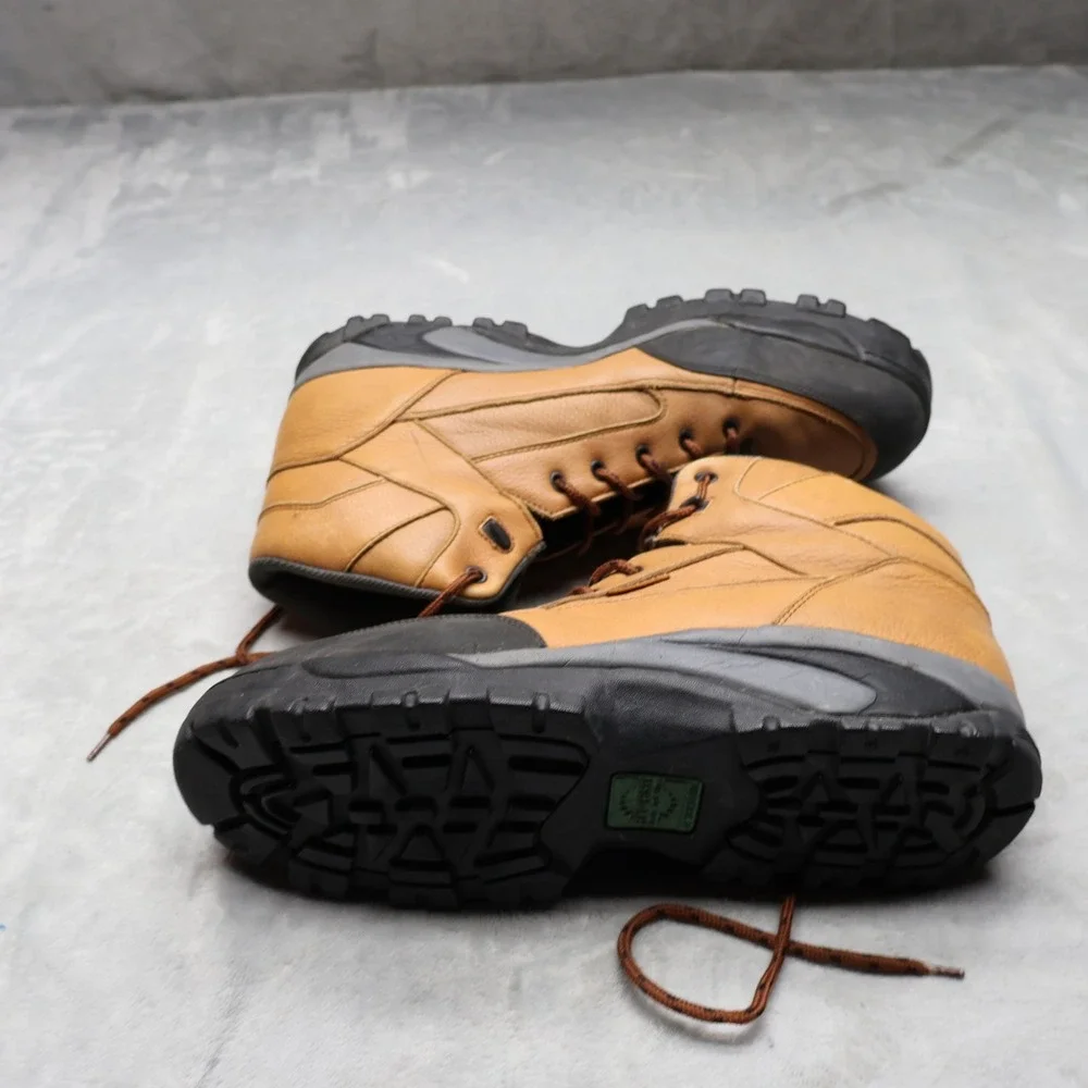 Hytest Mens 15 Wide Hiking Boots Brown Leather Rugged Steel‎ Toe Hiker Wide Work
